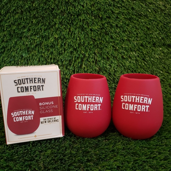 "SOUTHERN COMFORT" Branded Red Silicone Glasses - Picture 1 of 4